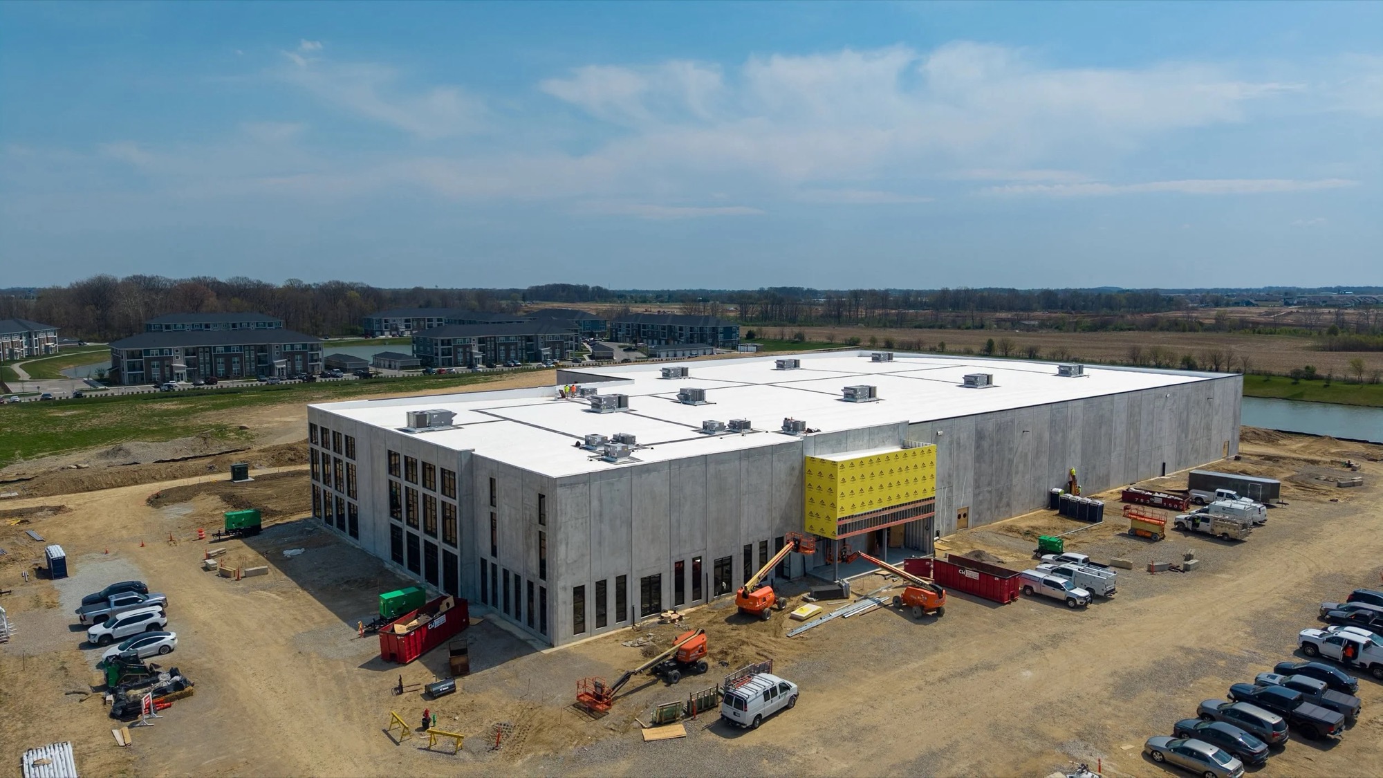Aerial view of The Ark under construction in Greenwood, Indiana